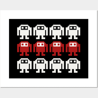 Pixel Robots Posters and Art